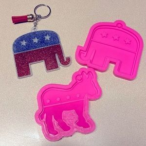 Handmade Political Party Keychains- MADE TO ORDER